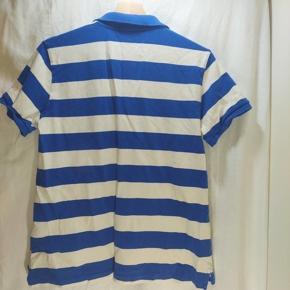 Ralph Lauren Sport Classic Fit Blue/White Striped Polo, Large - Picture 6 of 9